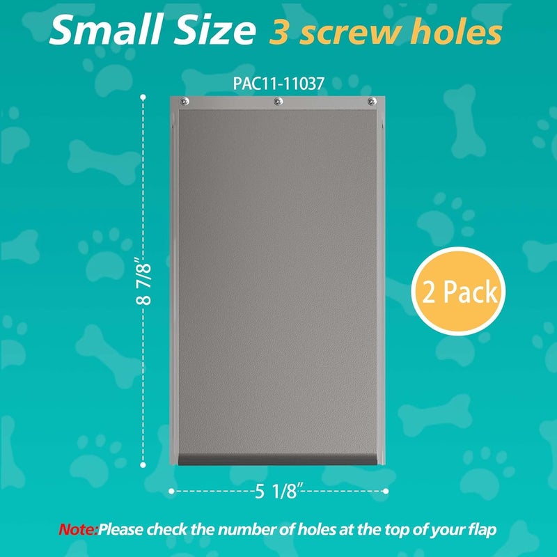MOLYLY 2 Pack Small Dog Door Replacement Flaps with Screws - Compatible with Petsafe Freedom Pet Doors PAC11-11037 - 8 7/8” x 5 1/8”Ruff Weather Replacement Flaps with Magnetic Closure - Image 2
